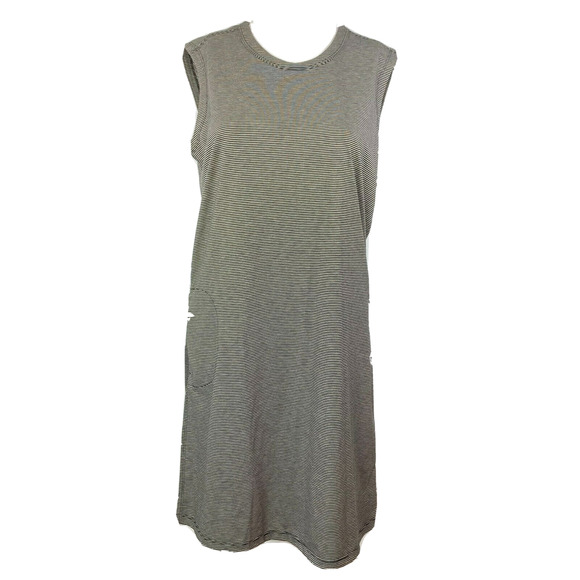 Toad & Co Dresses & Skirts - NWT Toad & Co Dress Womens Sz M Black Gray Striped Stretch Knit Tank‎